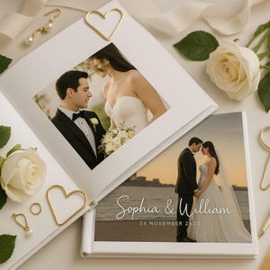 Wedding Guest Photo Book - Photo Book for Wedding Picture Guest Book Custom Guest Book Alternative Wedding Guest Book with Engagement Photo