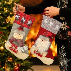 Personalisierter Weihnachtsstrumpf • Nadelspitze Weihnachtsstrümpfe •Eleganz der Alten Welt für Familienurlaub Dekor •Urlaub Dekor•Weihnachtsgeschenk