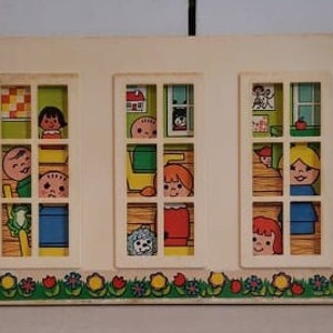 School side door 930 little people fisher price vintage image 1