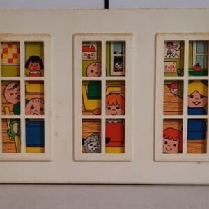 School side door 930 little people fisher price vintage image 3