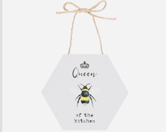 Honeycomb queen bee plaque