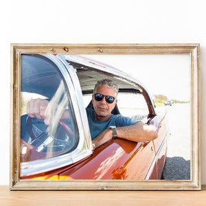 Anthony Bourdain poster, Celebrity Executive Chef photo, Wall Decor, Wall Art, Gift for fan