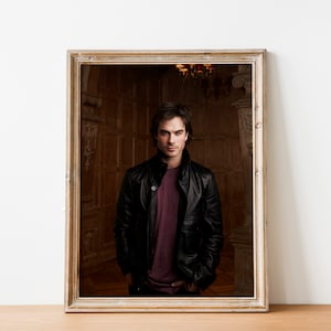 Damon Salvatore Picture, Ian Somerhalder Poster, Fan Gift, Wall Decor, Wall Art, Holiday Gift