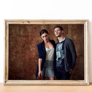 Póster original, impresión de Phoebe Tonkin y Joseph Morgan, imagen de vampiros, decoración de pared, regalo navideño
