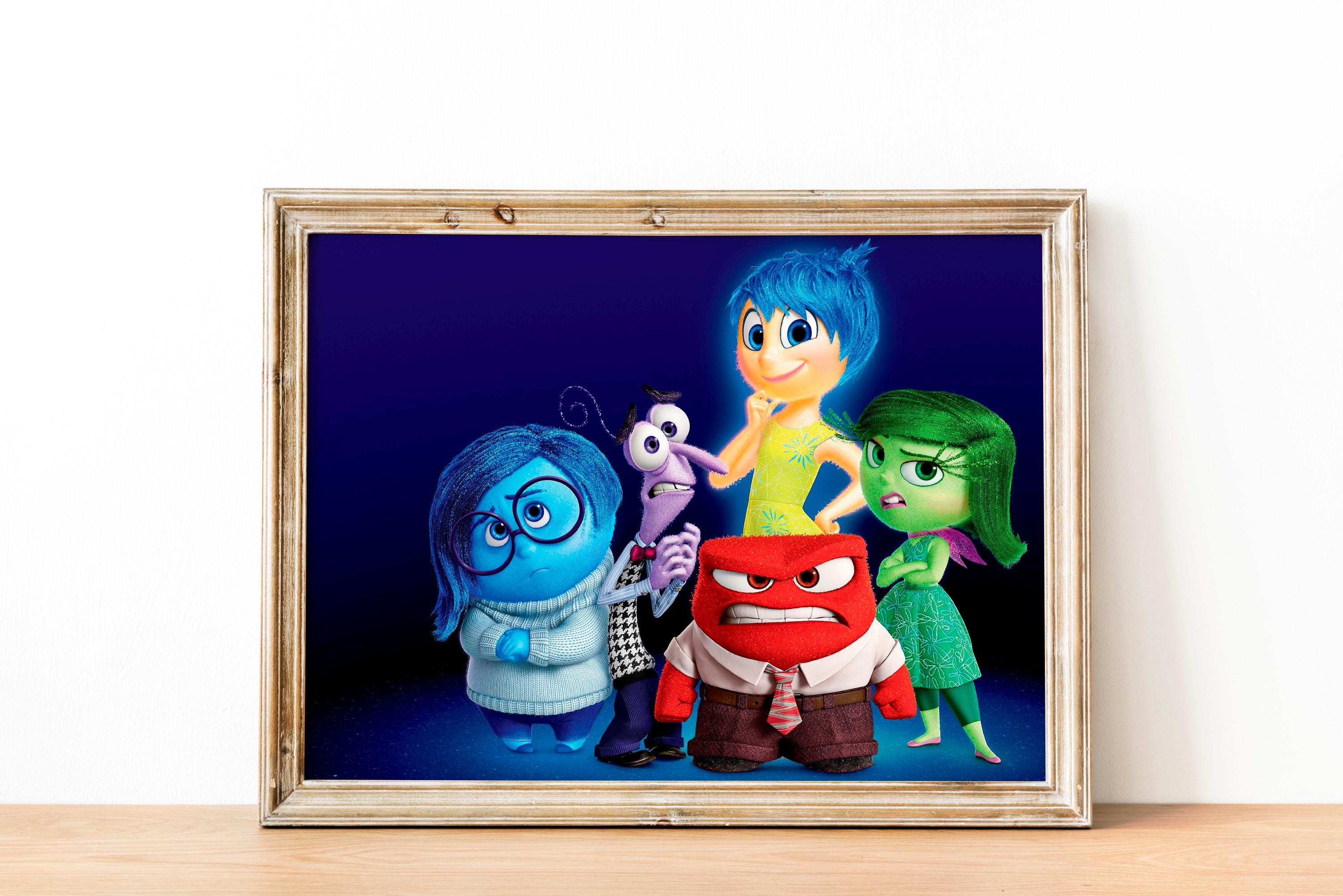 Inside Out movie Poster, Emotions in the Head, Animation Film Picture, Wall Decor, Wall Art