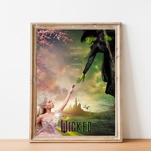 Wicked Poster, Movie prints, Wall Art Decor, Fan Gift Picture, Holiday Gift