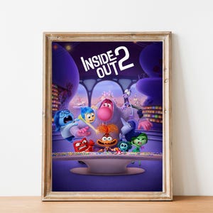 Inside Out 2 Poster, Emotions picture, Animation Film Picture, Preschool Wall Art decor, Kids room prints