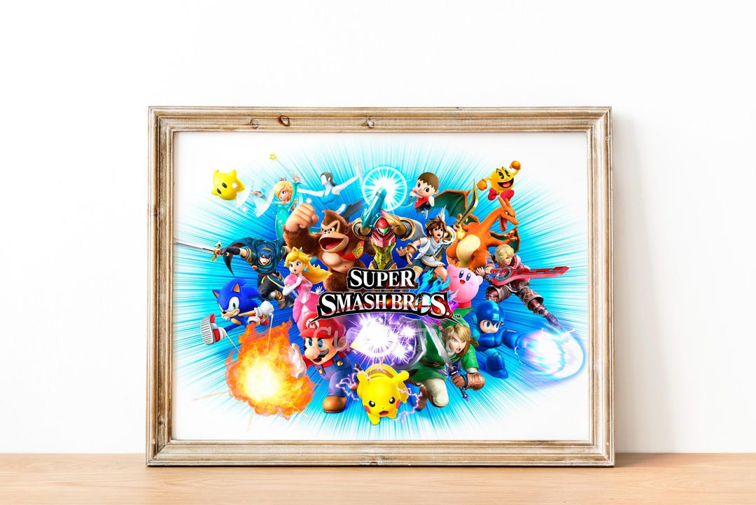 Super Smash Bros Poster: Gaming Wall Art Print - Etsy