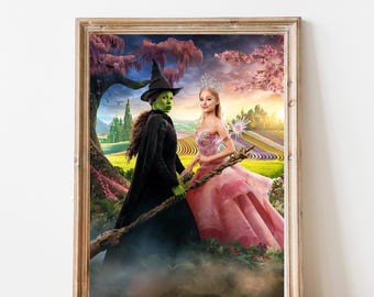 Wicked filmposter: Glinda en Elphaba, wanddecoratie