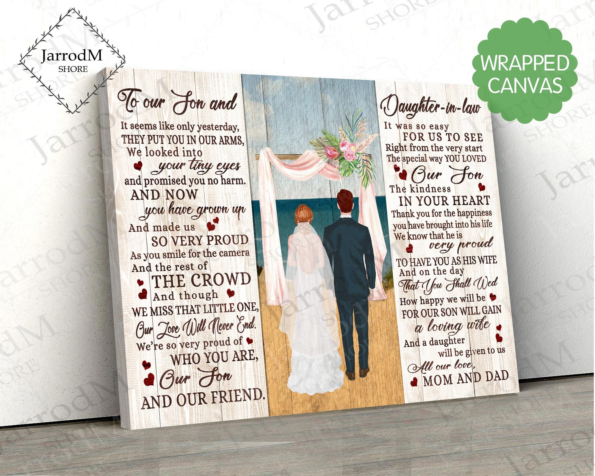 Wedding Gift For Son Daughterinlaw Personalized Wedding Etsy