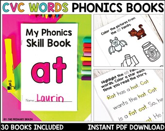 CVC Words Phonics Books: Word Family Readers (PDF Download)