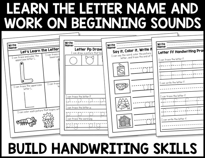 Letter of the Week Alphabet Practice Packets - Etsy