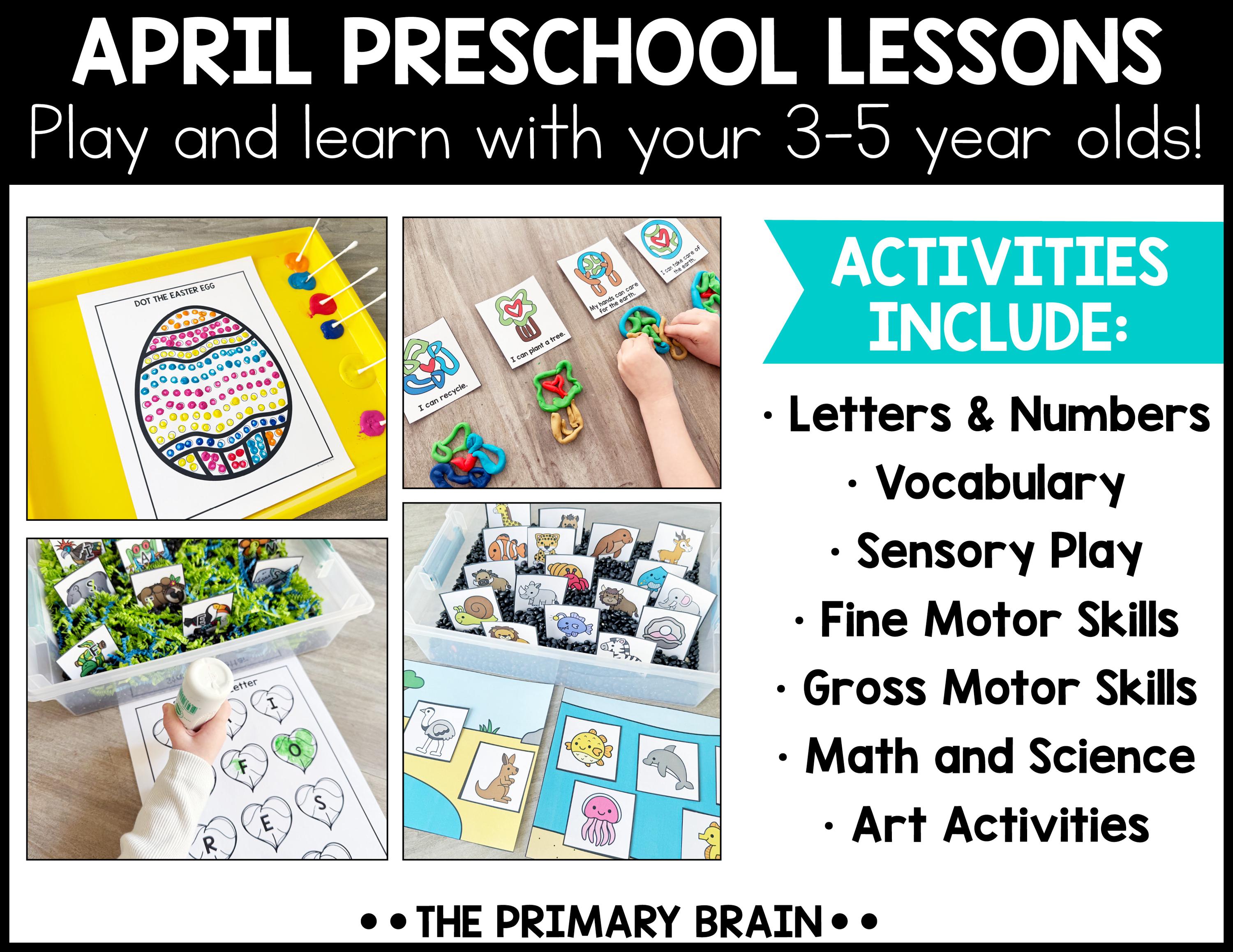 April Preschool Curriculum Lesson Plans and Winter Activities for Kids ...