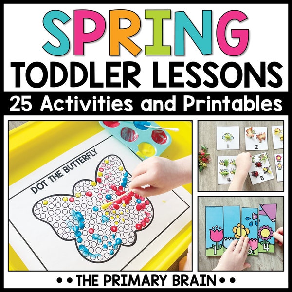 Spring Toddler Activities | Tot School Lesson Plans| Homeschool Preschool Curriculum | Toddler Morning Tubs, Sensory Bins, Fine Motor