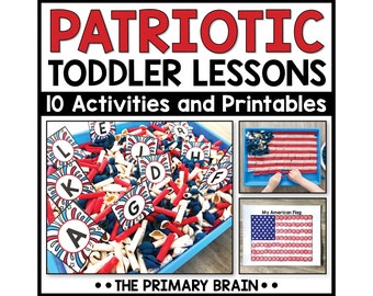 Patriotic Toddler Activities | Tot School Lesson Plans | 4th of July | Independence Day Homeschool Preschool Curriculum