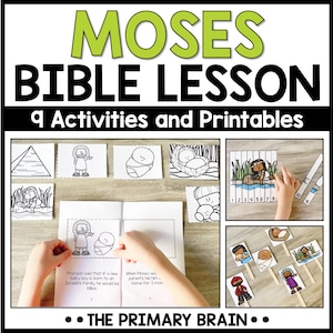 Baby Moses Bible Story | Sunday School Lesson Plans | Bible Class Curriculum | Moses Book, Sensory Bin, and Preschool Activities