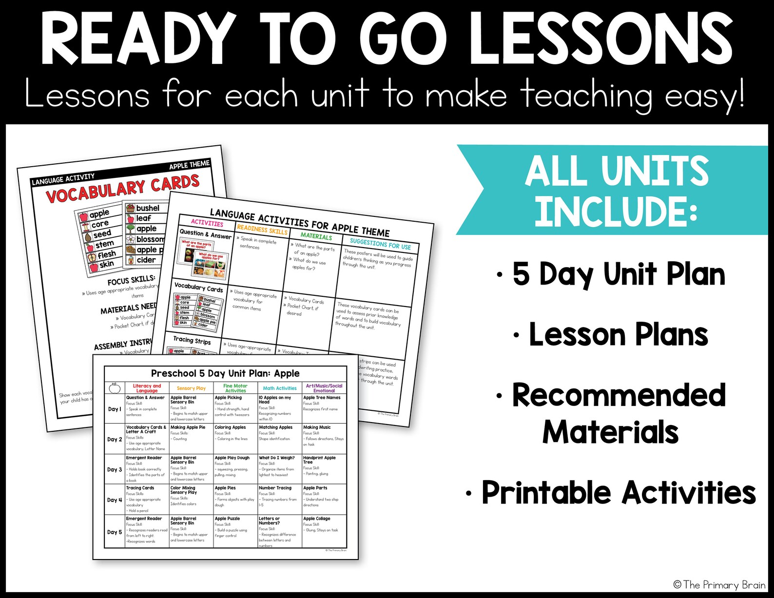 Preschool Curriculum Lesson Plans and Activities for Kids Ages 3 to 5