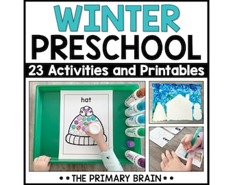 Winter Preschool Curriculum: 23+ Activities & Lesson Plans (Digital Download)