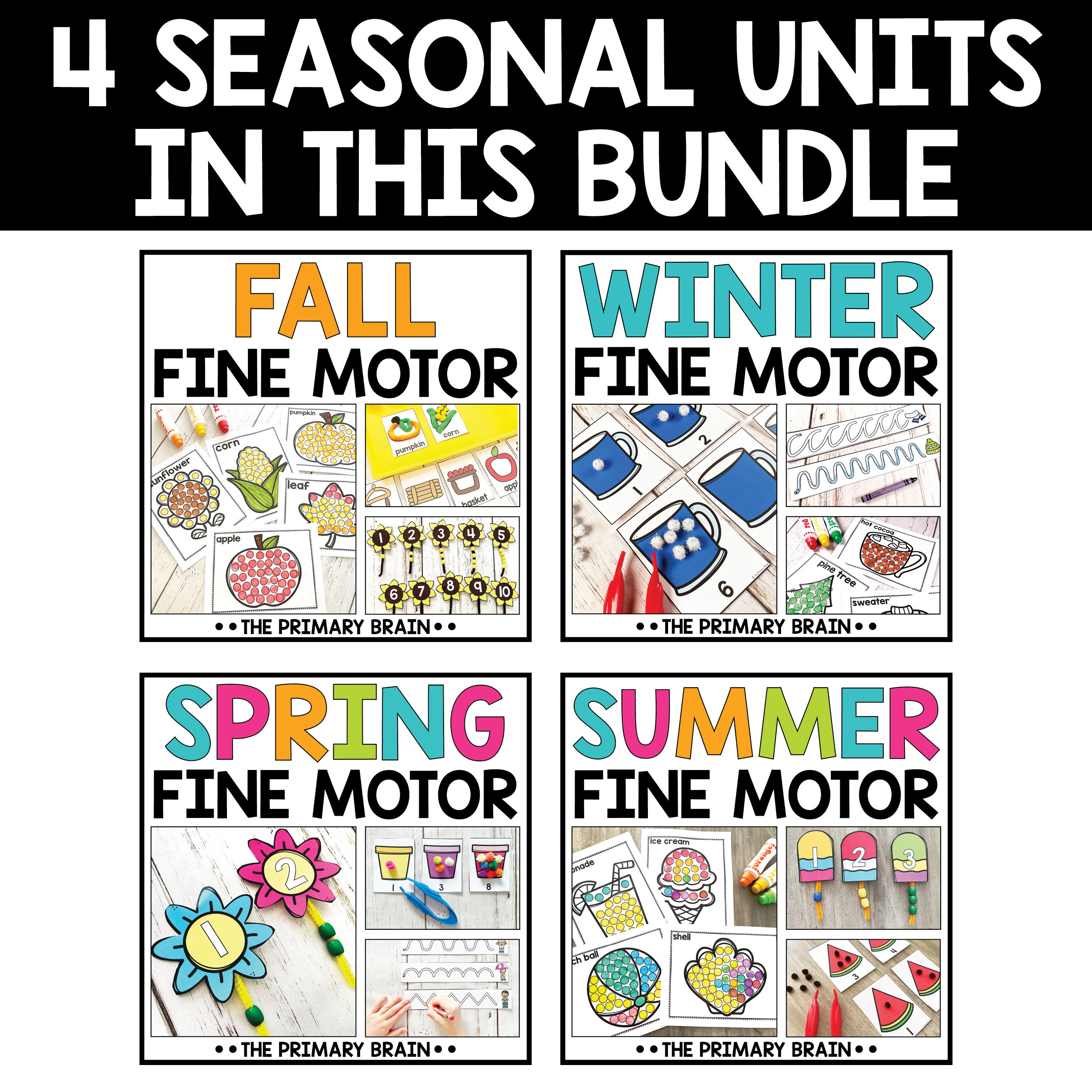 Seasonal Fine Motor Skills Activities BUNDLE Homeschool and - Etsy