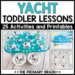 Toddler School Lesson Plans | Letter Y Themed Activities | Homeschool Preschool Curriculum | Yacht Sensory Bins and Printables