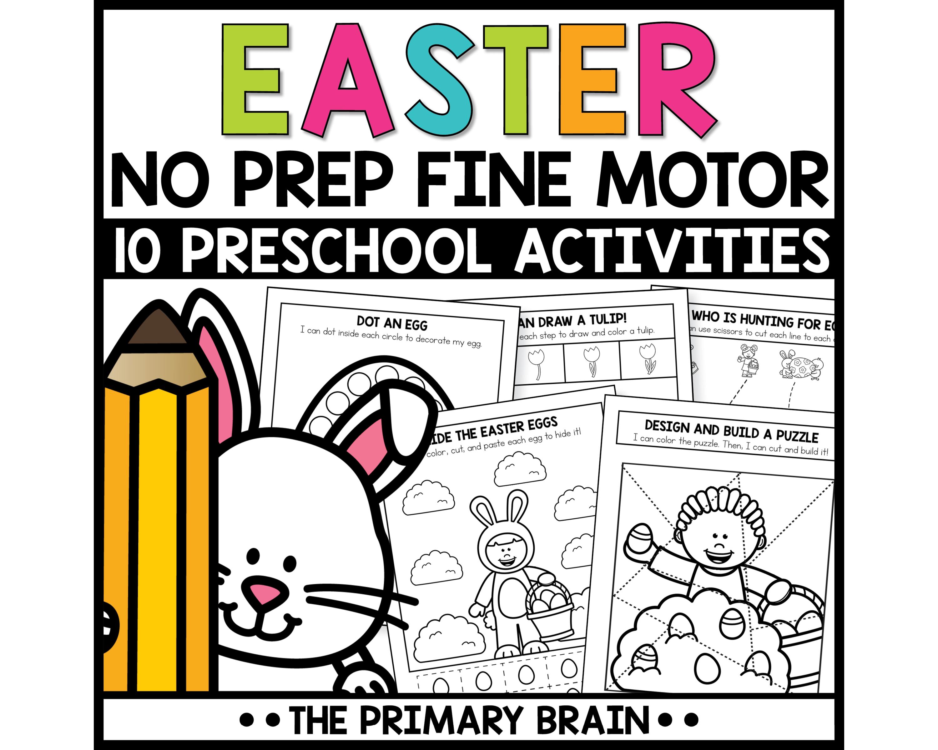 Easter No Prep Fine Motor Worksheets for Preschool and Kindergarten - Etsy