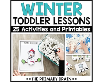 Winter Toddler Activities | Tot School Lesson Plans | Homeschool Preschool Curriculum | Homeschooling Printables
