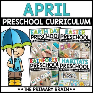 April Preschool Curriculum Lesson Plans and Winter Activities for Kids Ages 3 to 5