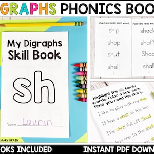 Digraphs Printable Books | Stories for Teaching Reading and Fluency | Kindergarten and First Grade Beginning Readers