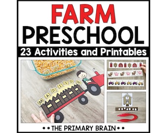 Farm Preschool Activities: Homeschool Curriculum and Lesson Plans, Ages 3-5 (Printables)