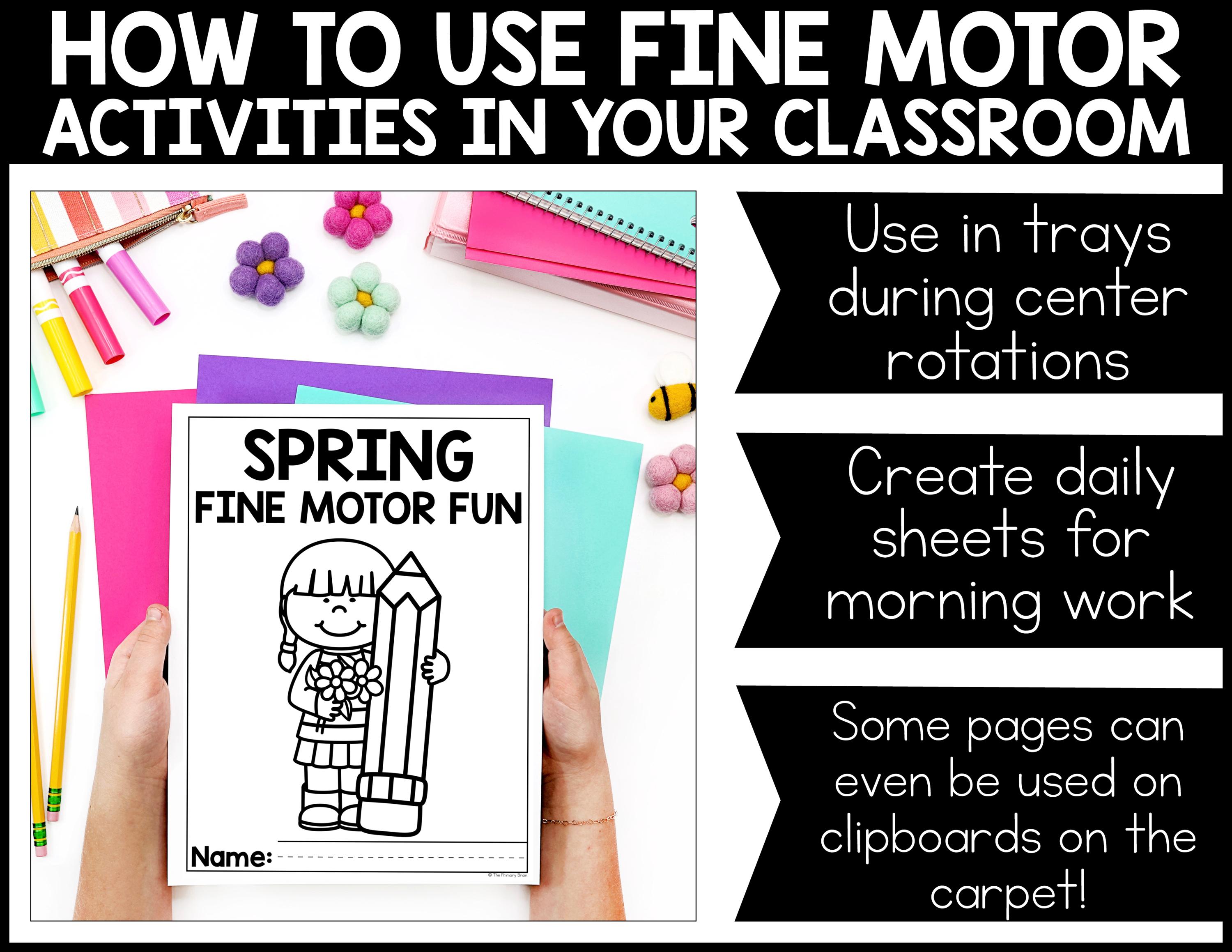 Spring No Prep Fine Motor Worksheets for Preschool and Kindergarten - Etsy
