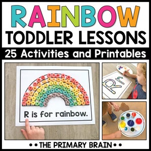 Actividades de arcoíris para niños pequeños / Planes de lecciones para la escuela infantil / Plan de estudios preescolar para educación en el hogar / Letra R imprimible para niños