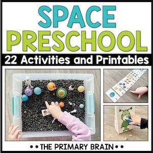 Actividades preescolares sobre el espacio / Currículo preescolar para la educación en casa y el jardín de infantes / Imprimibles de galaxias para niños de 3 a 5 años