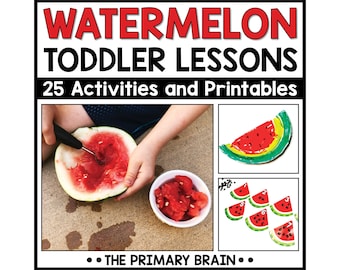 Watermelon Toddler Activities | Tot School Lesson Plans | Homeschool Preschool Curriculum | Letter W Printables for Kids