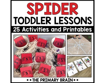 Spider Toddler Activities | Tot School Lesson Plans | Homeschool Preschool Curriculum | Letter S Printables