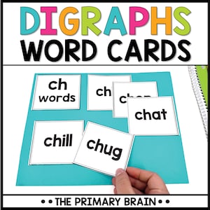 Cartes de mots digrammes, fiches d'exercices de phonétique pour la maternelle et la première année