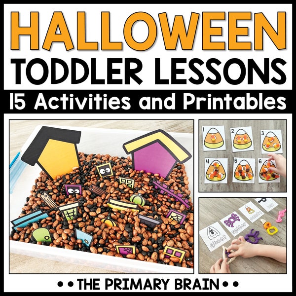 Halloween Toddler Activities | Tot School Lesson Plans | Homeschool Preschool Curriculum | Printable Unit Study for Kids