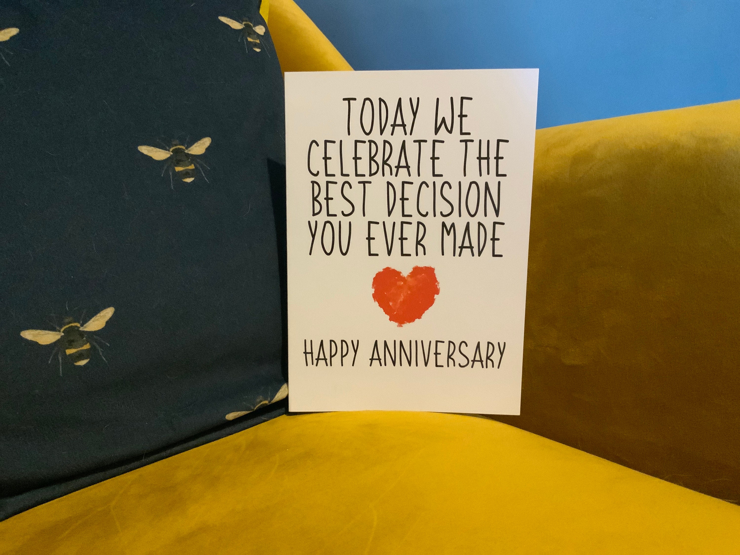 Funny anniversary card Wife Husband Boyfriend Girlfriend Etsy