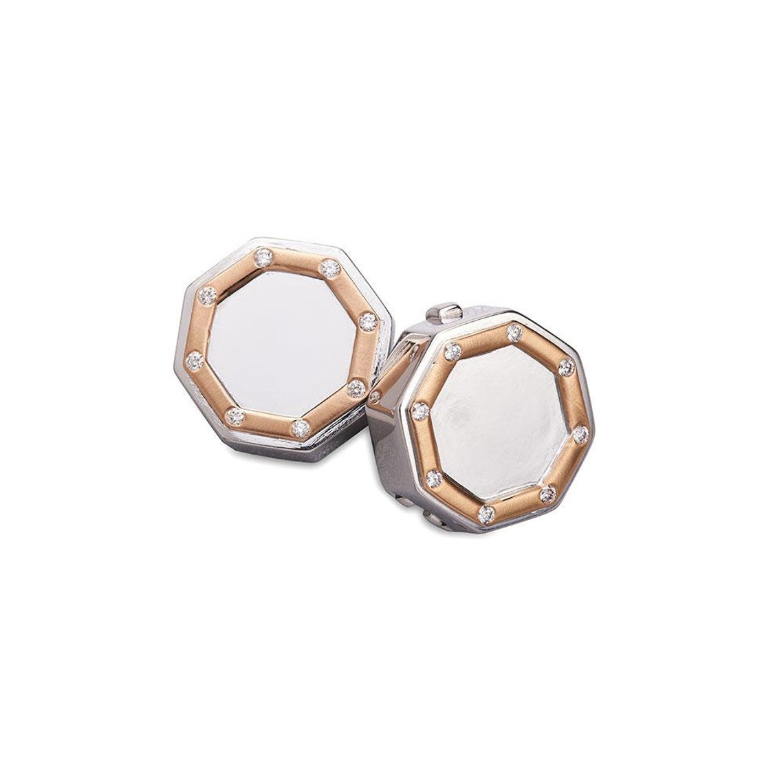 Man's shirt button cover in gold with diamonds Etsy