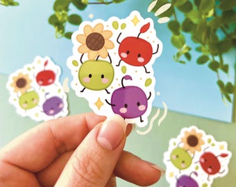 Junimo Stardew Valley Vinyl Sticker l Stardew Valley Inspired Waterproof Decal, Cute Cozy Game Character Laptop/Journal Sticker