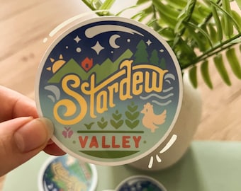 Stardew Valley Sticker | Cozy Game Inspired Vinyl Waterproof Sticker, Cute Farm Aesthetic Laptop/Journal Decal
