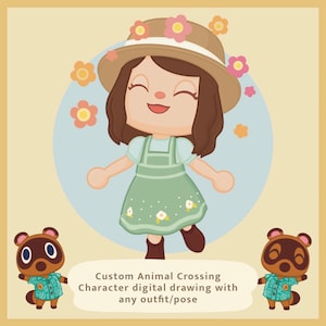 Animal Crossing Character Portrait Custom Drawing