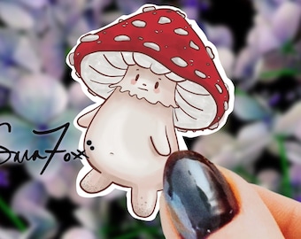 Mushroom Man Sticker | Cottagecore mushy sticker | Shroom Man | Forest Dweller Goblin Culture Sticker