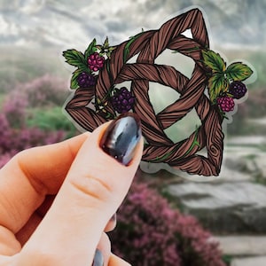 Bramble Triquetra Vinyl Sticker for laptops, water bottles, phone cases, etc. Can be used in resin products as well.