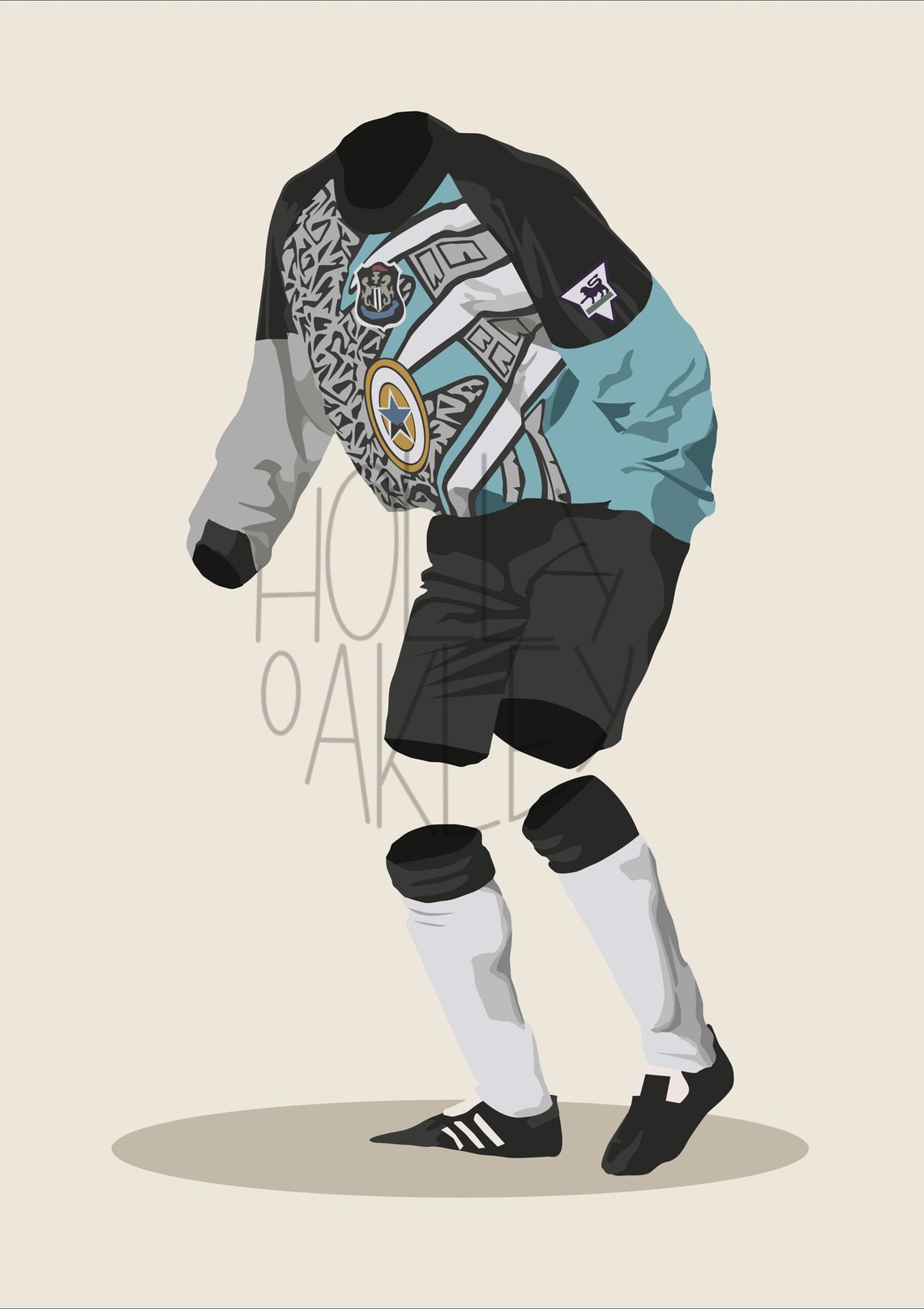 Newcastle United Goalkeeper 1995/1996 Kit Print NUFC - Etsy UK