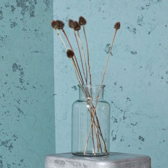 Large Clear Glass Jar Vase Etsy