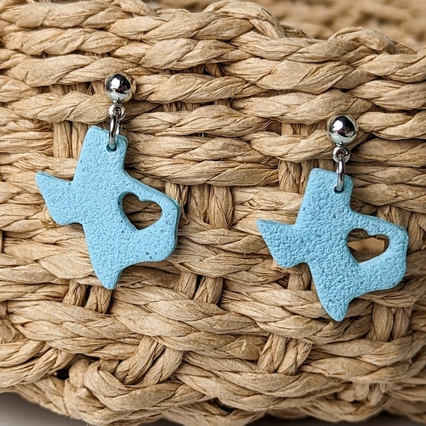 DFW Texas blue clay dangles