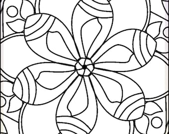 Livre de coloriage mandala de fleurs, 50 pages artistiques pour soulager le stress
