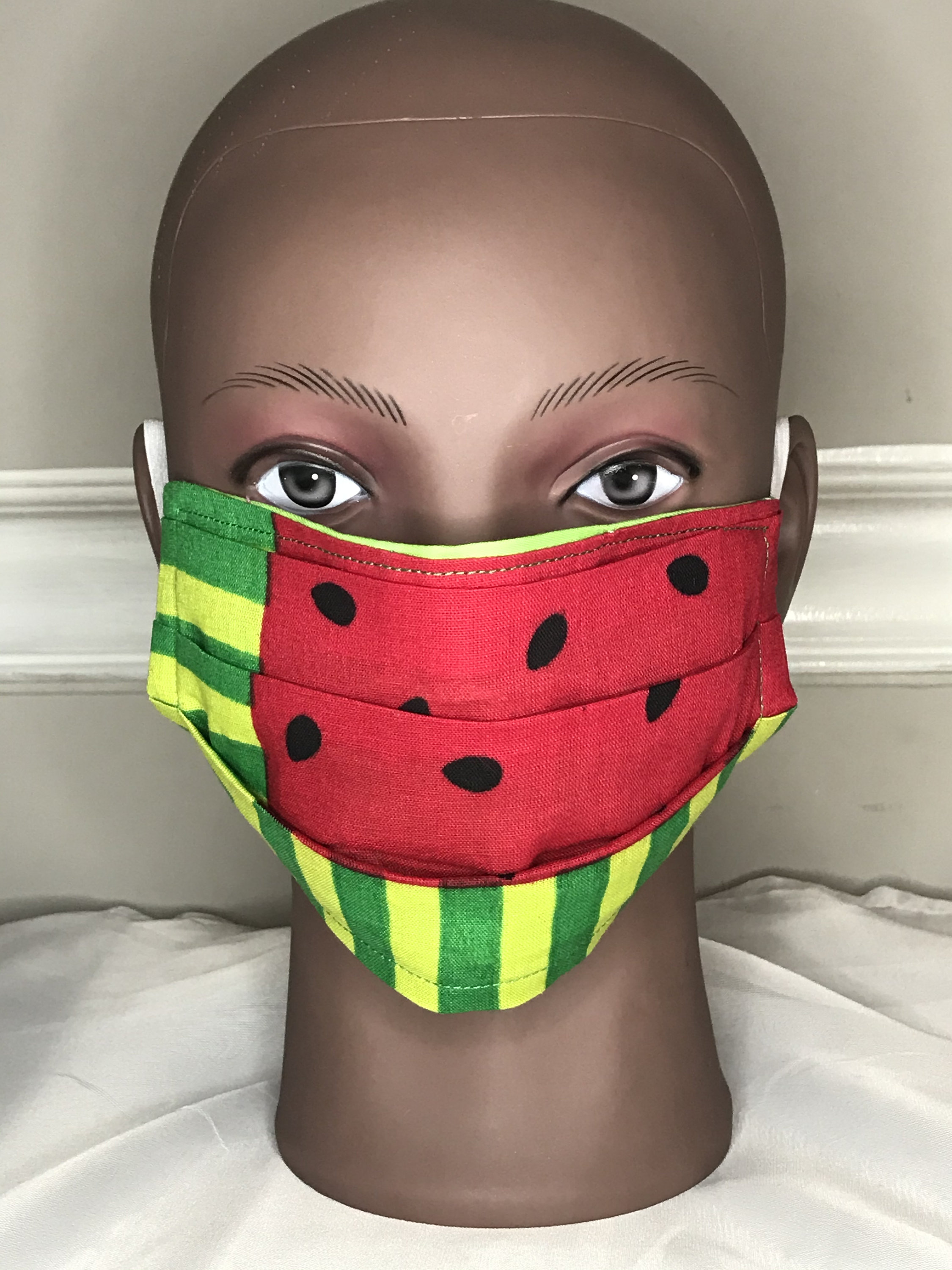 REVERSIBLE Watermelon Mask with or w/o filter pocket. All Etsy