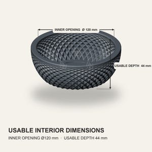 Amber Resin Shaving Bowl, Translucent Lather Cup, Spiral Floor (120mm) image 5