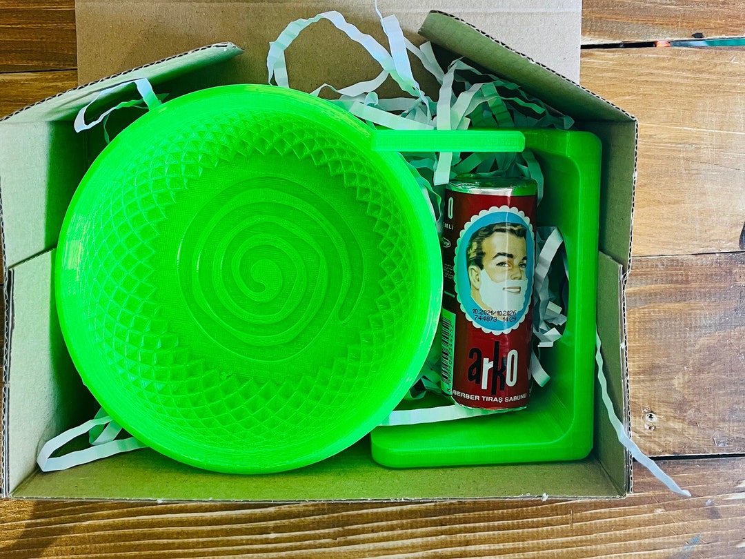 Arko Shaving Soap Stick and 3D Printed Bowl Shave Stand Gift Box